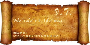 Vásári Tímea névjegykártya