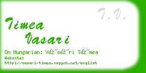 timea vasari business card